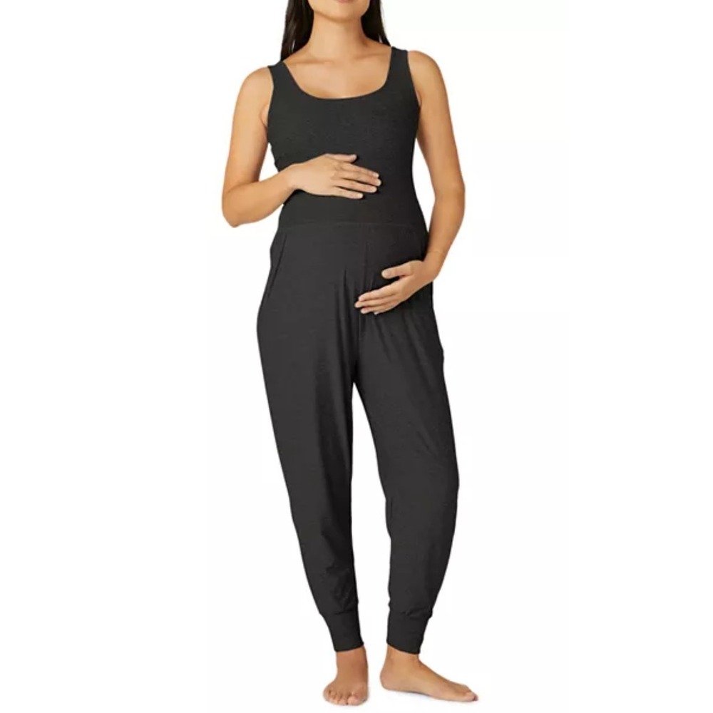 Beyond Yoga Beyond the Bump Maternity Green Jumpsuit
